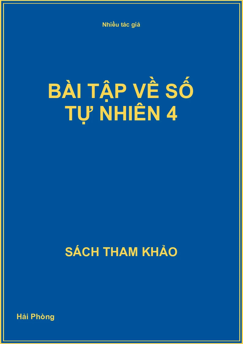 Bài tập về số tự nhiên 4