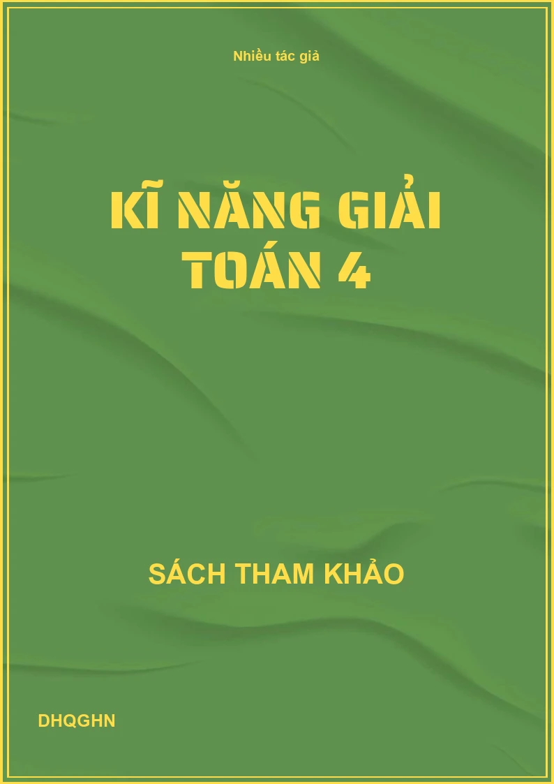 Kĩ năng giải Toán 4