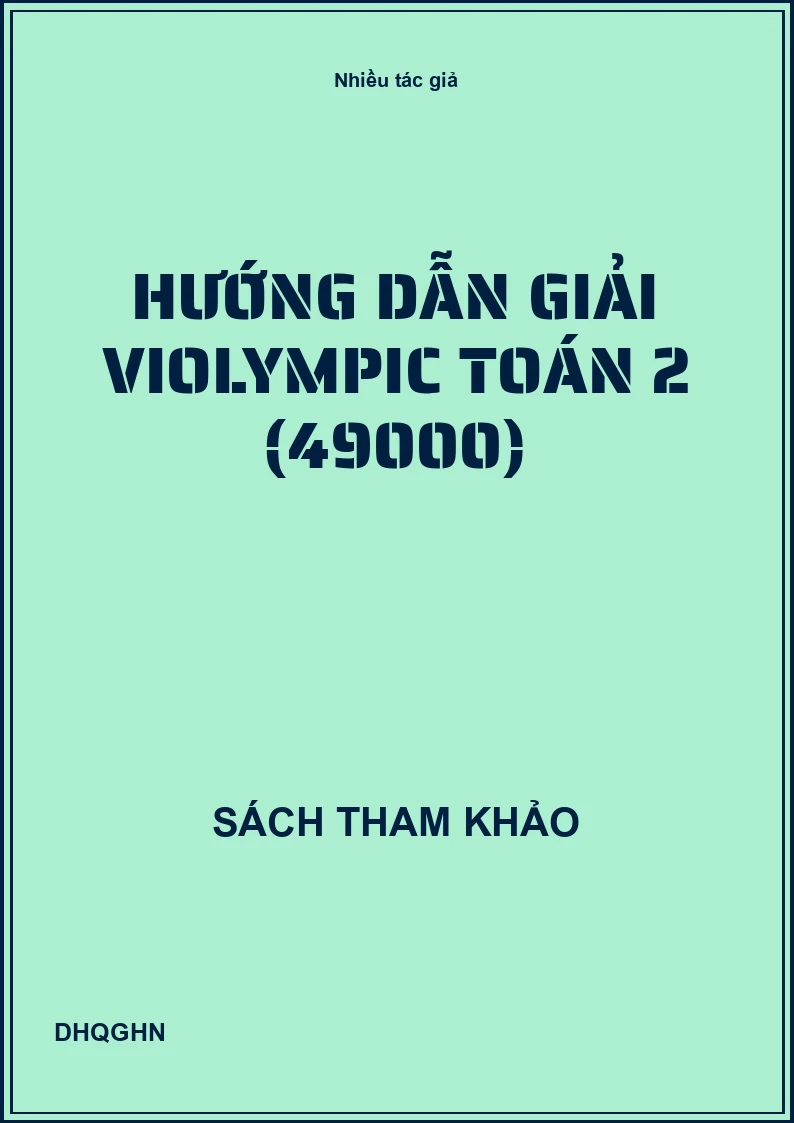 Hướng dẫn giải Violympic Toán 2 (49000)
