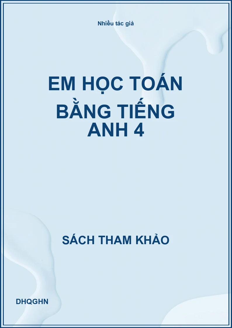 Em học Toán bằng Tiếng Anh 4
