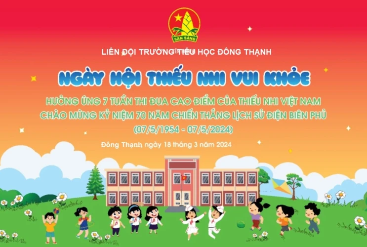Học sinh trường Tiểu Học Đông Thạnh tham gia xác lập kỷ lục Việt Nam