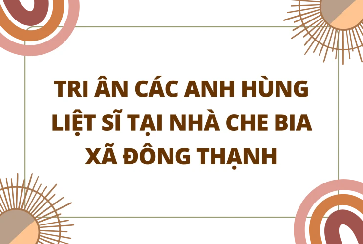 Tri ân các anh hùng liệt sĩ tại Nhà che bia xã Đông Thạnh