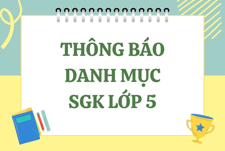 Thông báo danh mục SGK lớp 5