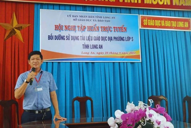 Sở GD&ĐT tỉnh Long An tổ chức tập huấn bồi dưỡng sử dụng Tài liệu giáo dục địa phương lớp 5 theo CT GDPT 2018