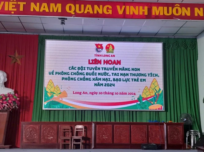 Liên hoan các đội tuyên truyền măng non về phòng chống đuối nước, tai nạn thương tích, phòng chống xâm hại và bạo lực trẻ em tỉnh Long An năm 2024