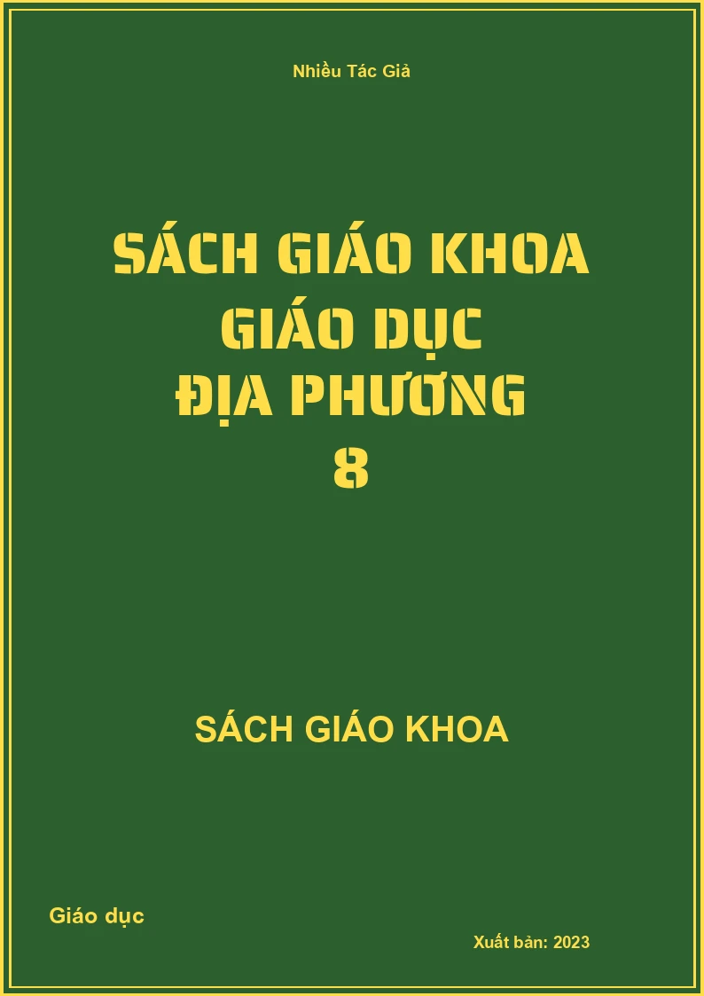 Sách Giáo Khoa Giáo Dục Địa Phương 8
