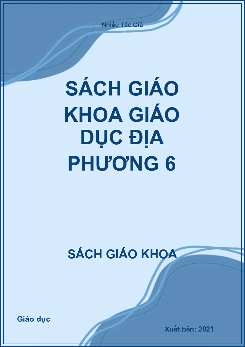 Sách Giáo Khoa Giáo Dục Địa Phương 6