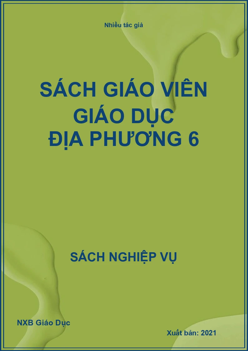 Sách giáo viên Giáo dục địa phương 6
