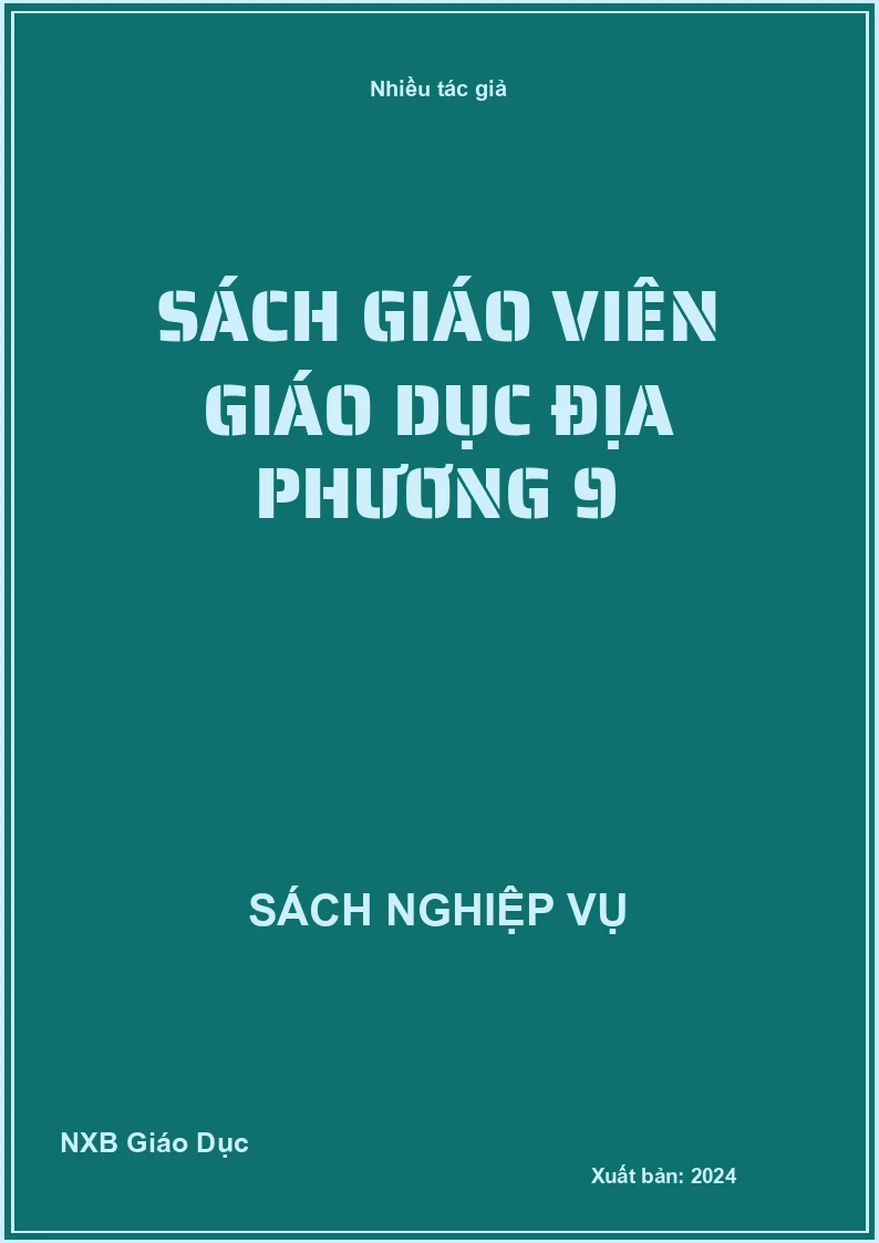 Sách giáo viên Giáo dục địa phương 9