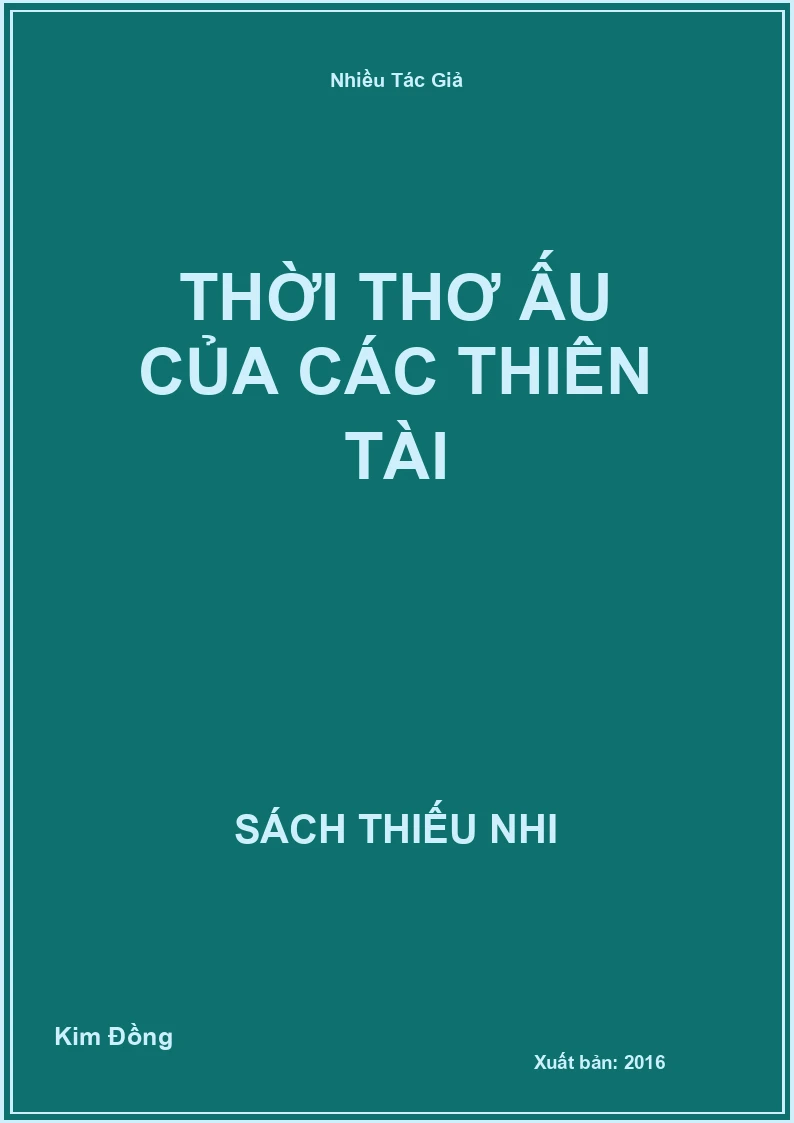Thời thơ ấu của các thiên tài