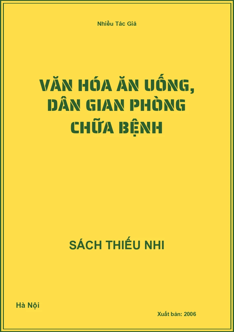 Văn hóa ăn uống, dân gian phòng chữa bệnh