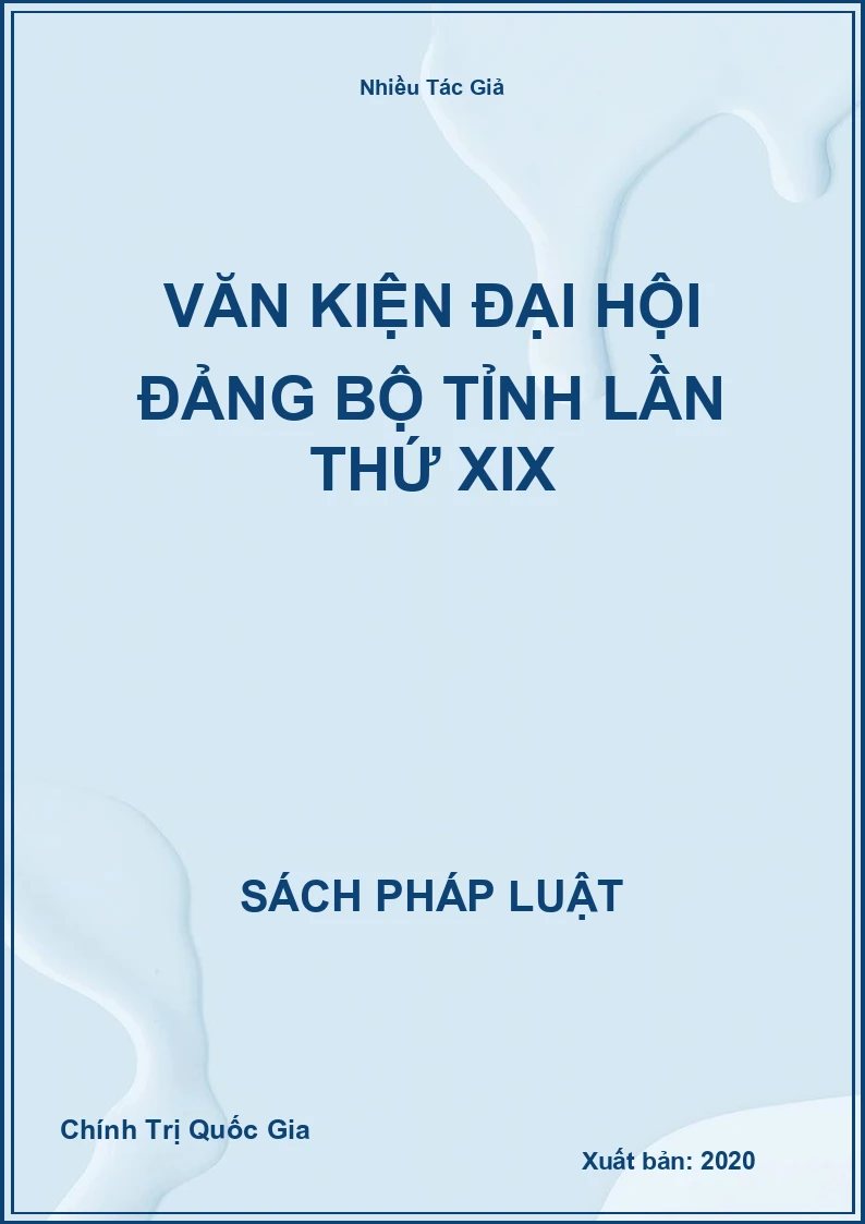 Văn kiện đại hội đảng bộ tỉnh lần thứ XIX