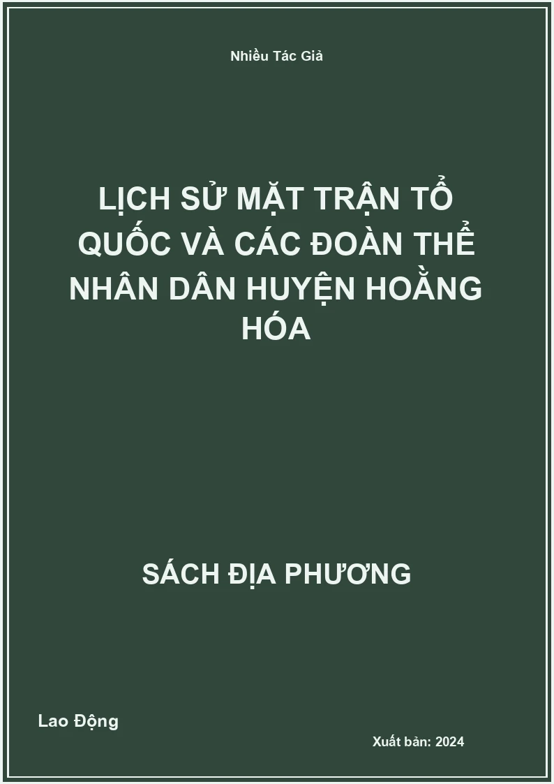 Lịch sử mặt trận tổ quốc và các đoàn thể nhân dân huyện Hoằng Hóa
