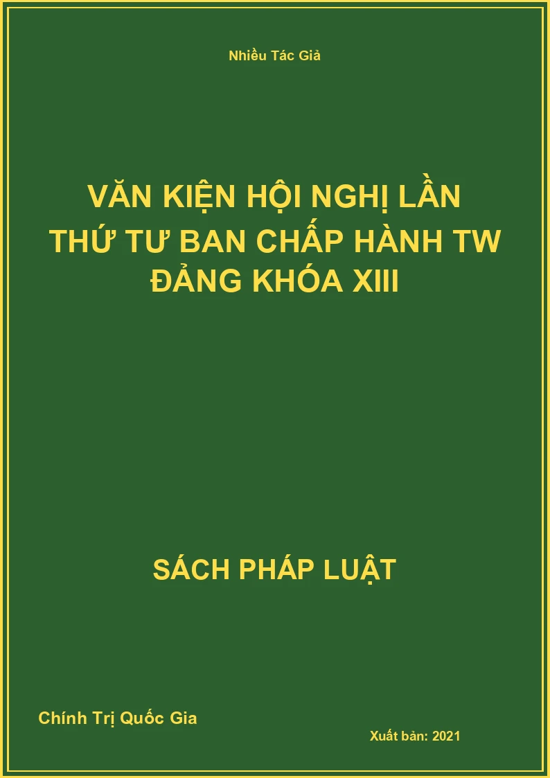 Văn kiện hội nghị lần thứ tư Ban Chấp Hành TW Đảng khóa XIII