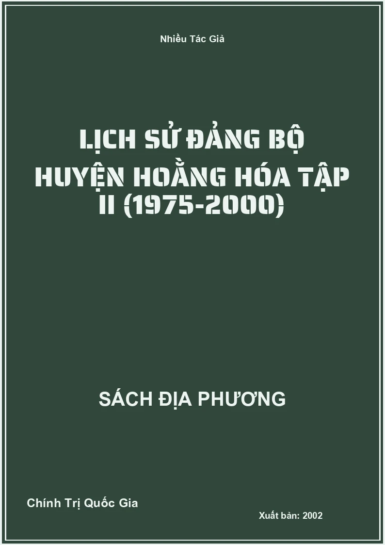 Lịch sử Đảng Bộ huyện Hoằng Hóa tập II (1975-2000)
