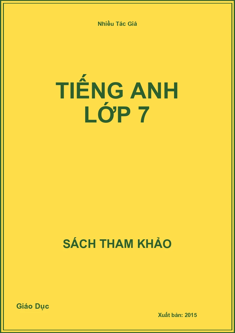 Tiếng anh lớp 7