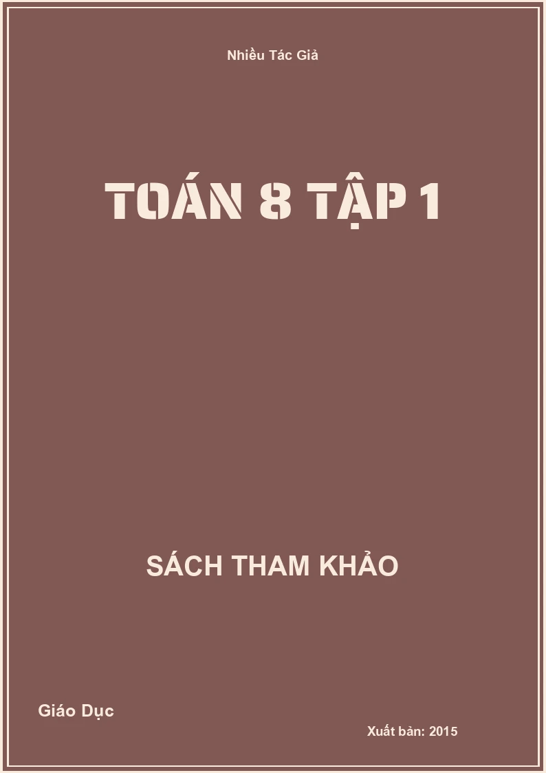 Toán 8 Tập 1
