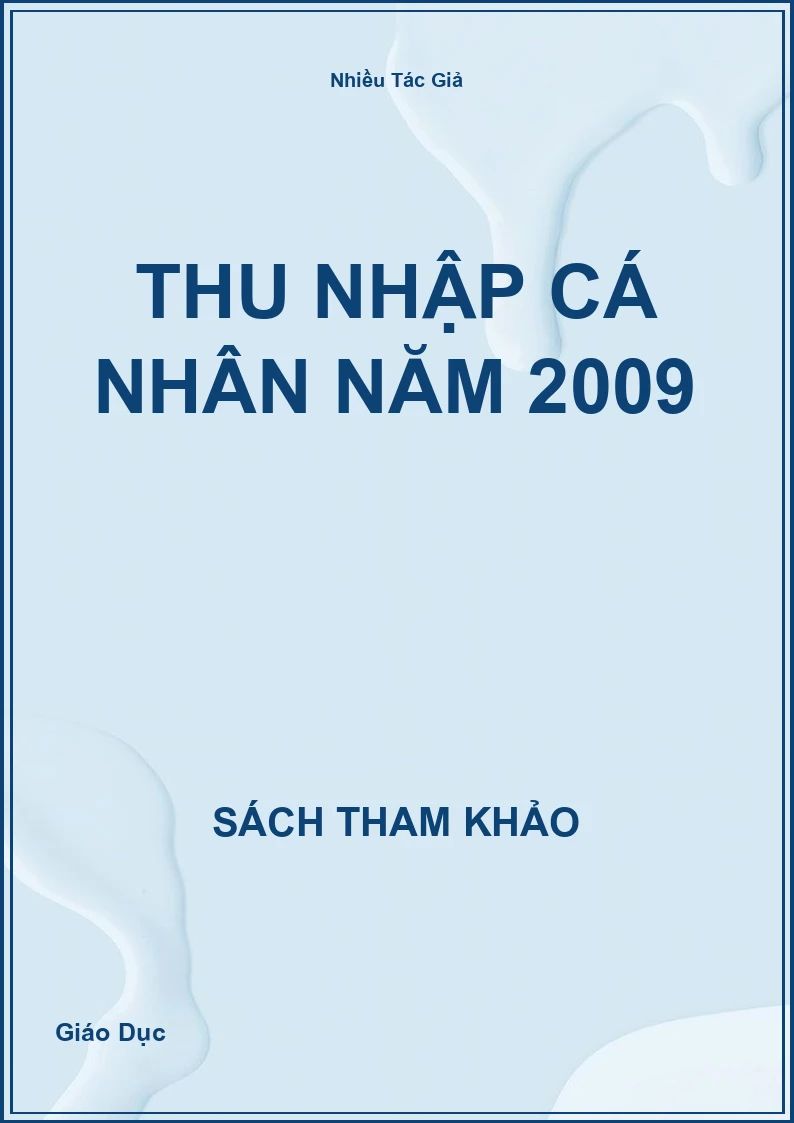 Thu nhập cá nhân năm 2009