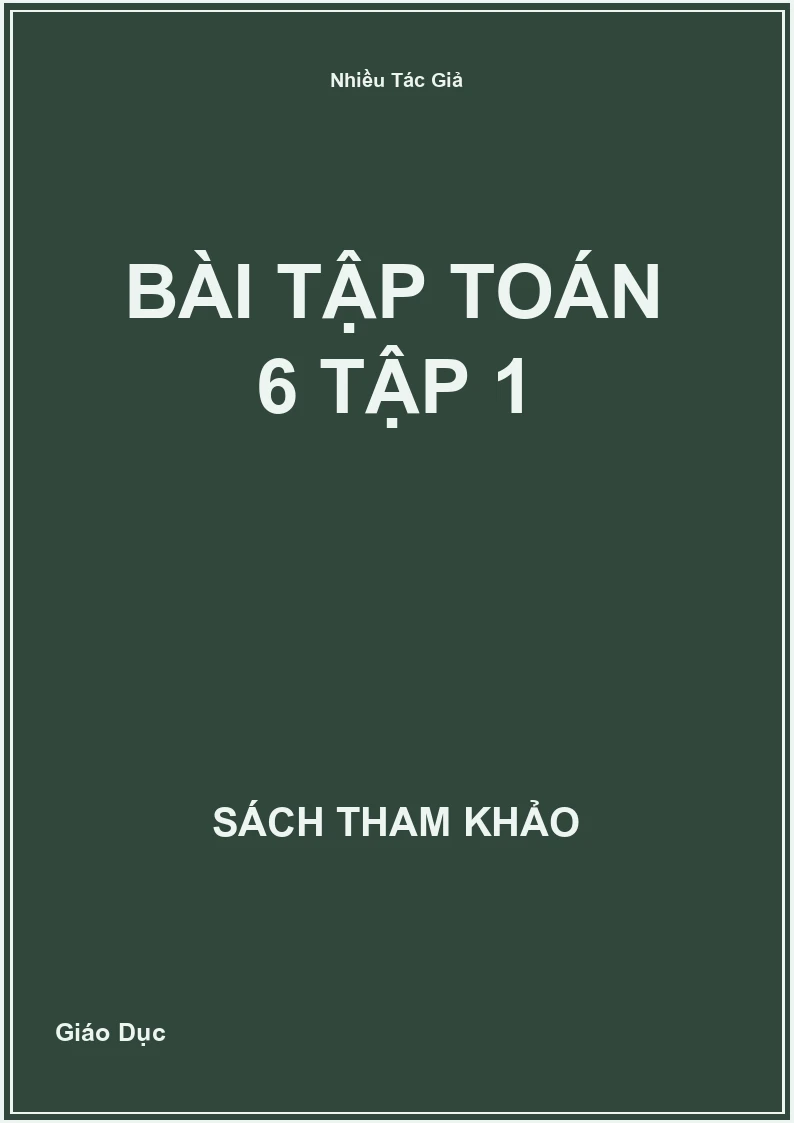 Bài tập Toán 6 Tập 1