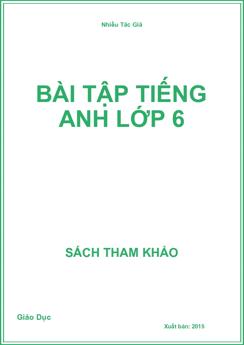 Bài tập tiếng anh lớp 6