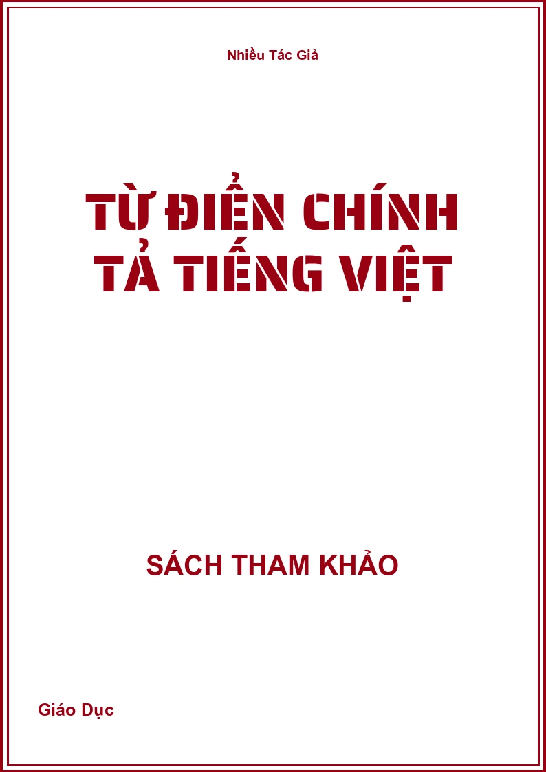 Từ điển chính tả Tiếng Việt