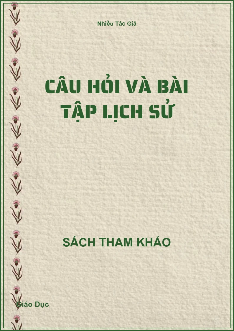 Câu hỏi và bài tập lịch sử