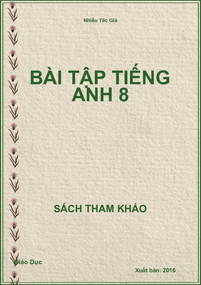 Bài tập Tiếng Anh 8