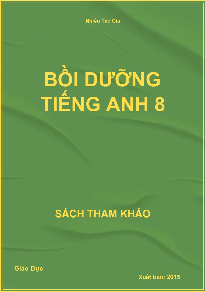 Bồi dưỡng tiếng anh 8