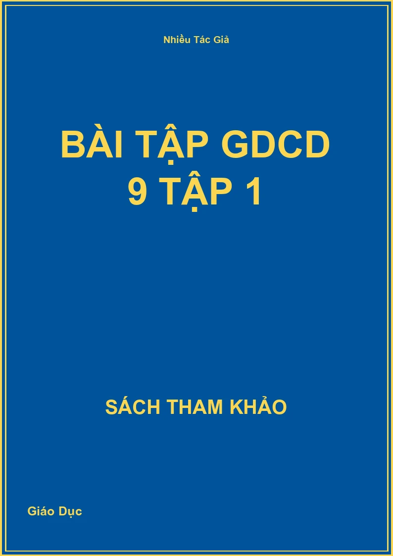 Bài tập GDCD 9 Tập 1