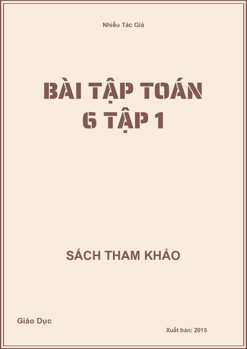 Bài tập Toán 6 Tập 1