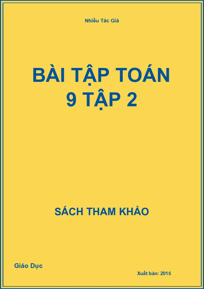 Bài tập Toán 9 Tập 2