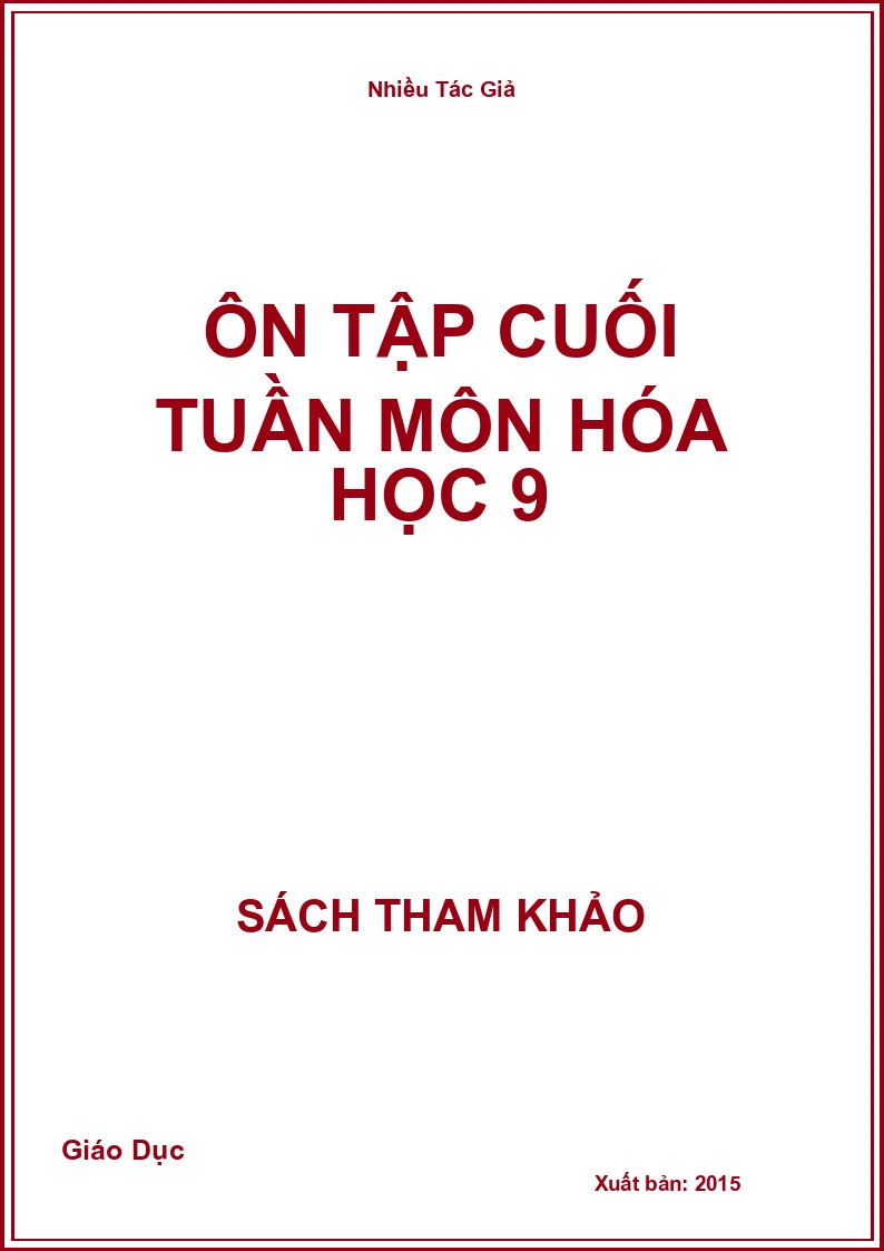 Ôn tập cuối tuần môn Hóa học 9