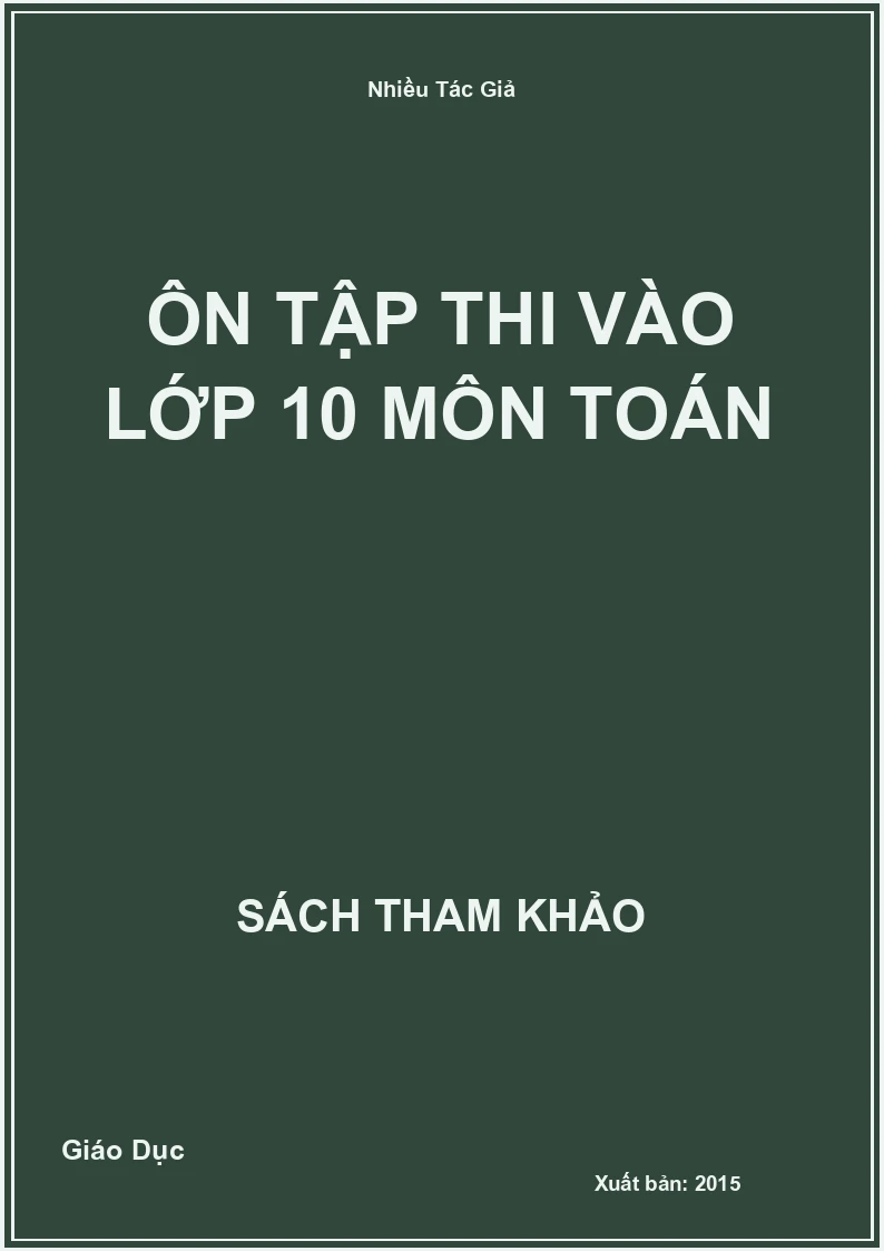 Ôn tập thi vào lớp 10 môn Toán