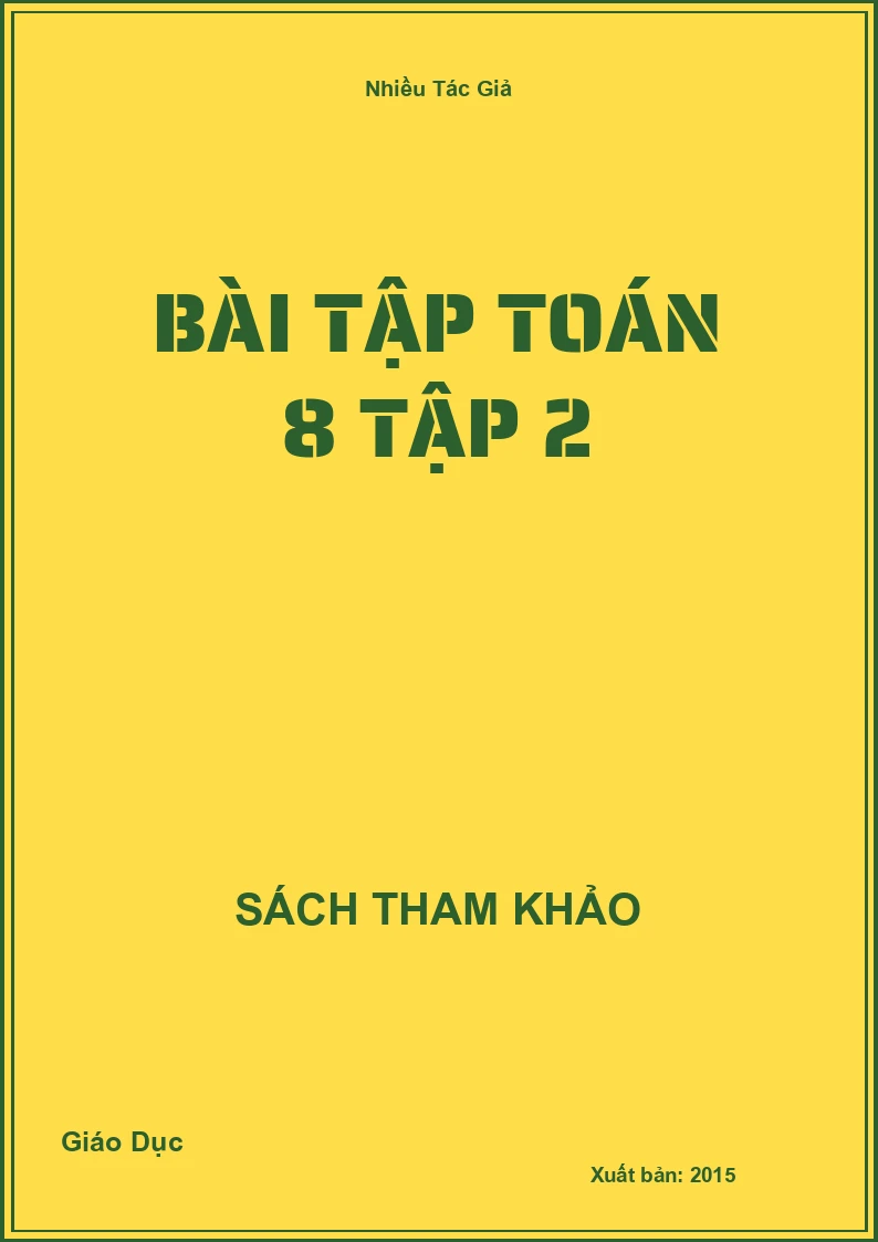 Bài tập Toán 8 Tập 2