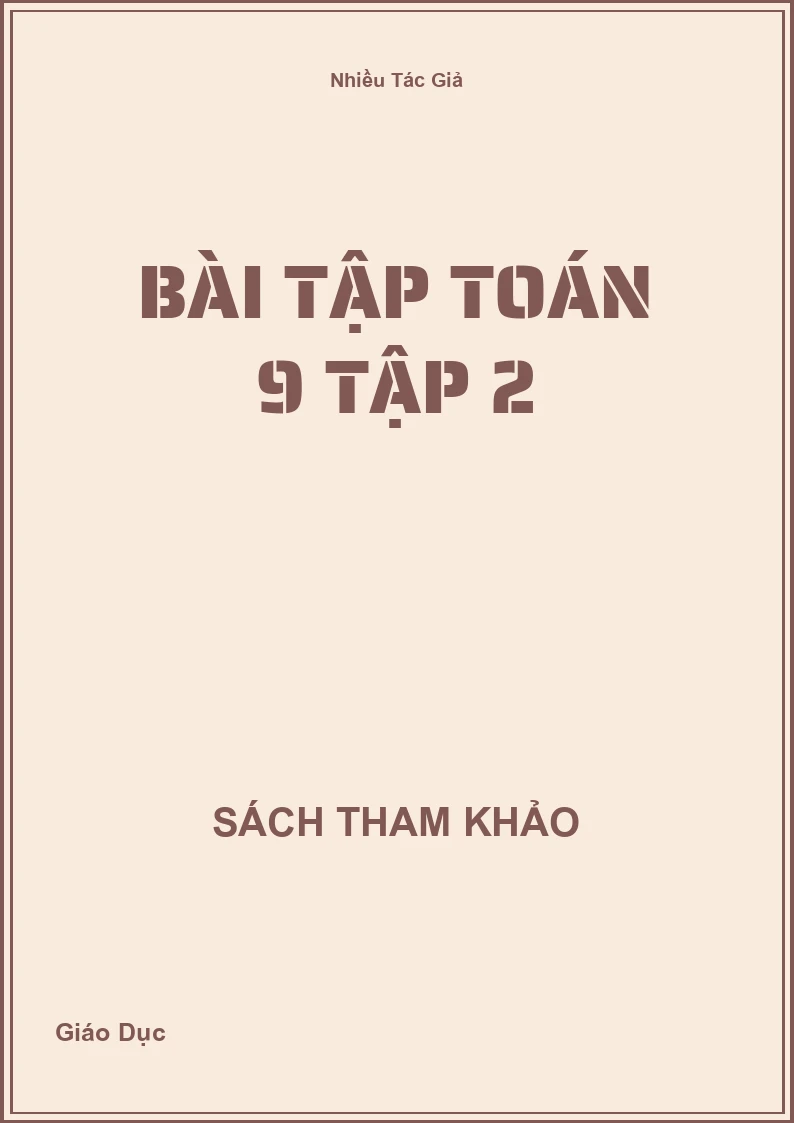 Bài tập Toán 9 Tập 2