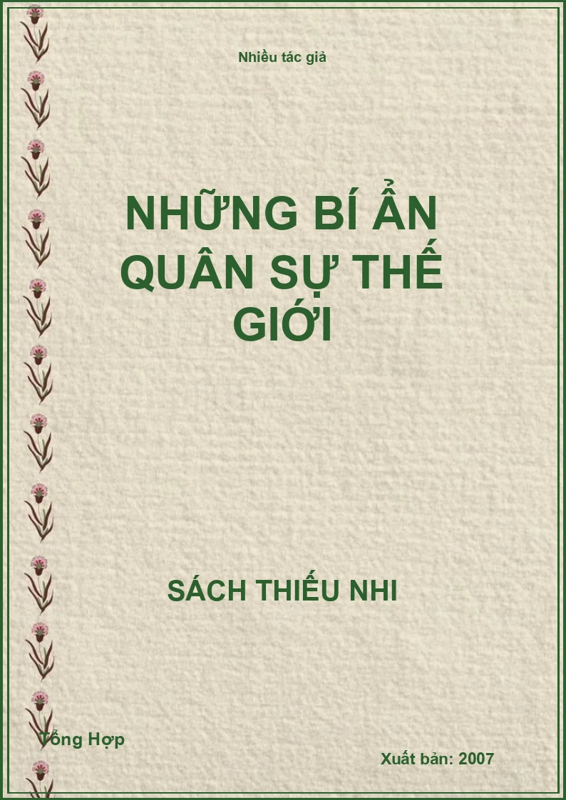 Những bí ẩn quân sự thế giới