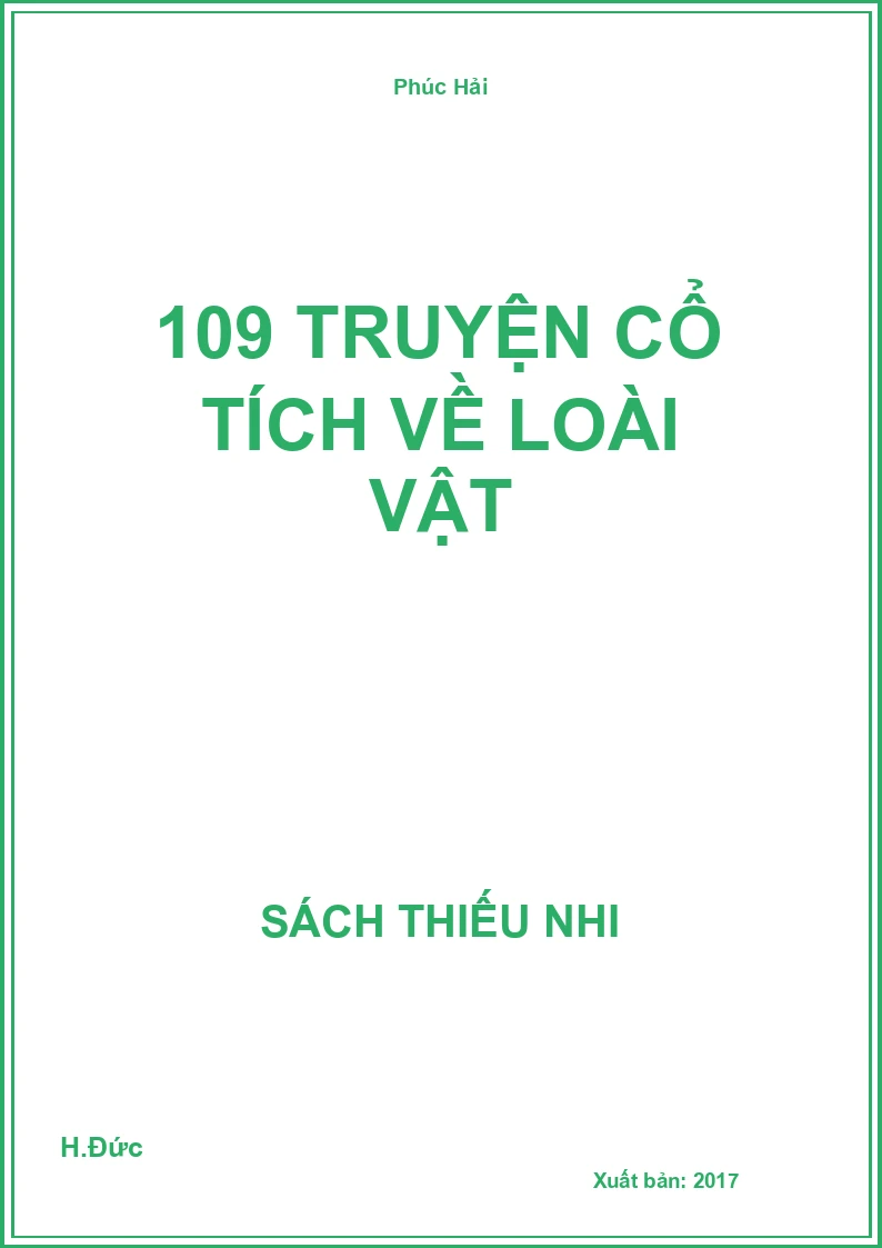 109 truyện cổ tích về loài vật