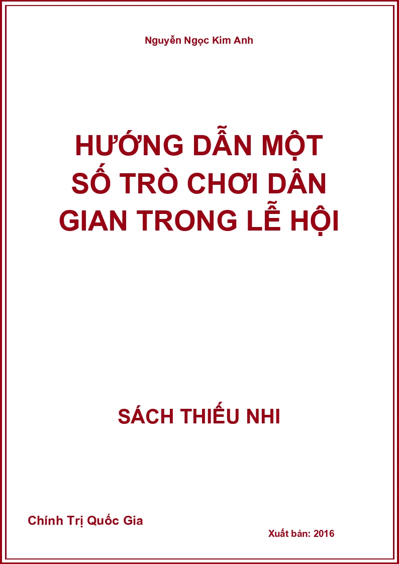 Hướng dẫn một số trò chơi dân gian trong lễ hội