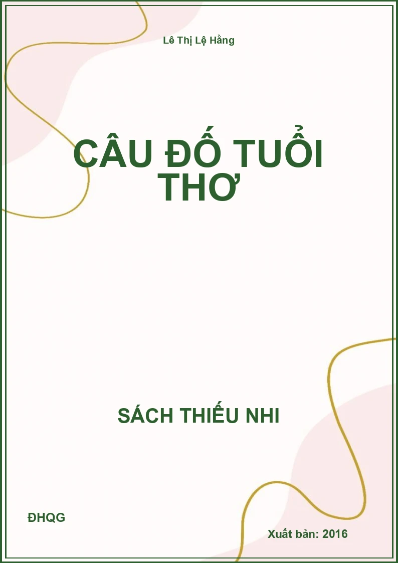 Câu đố tuổi thơ