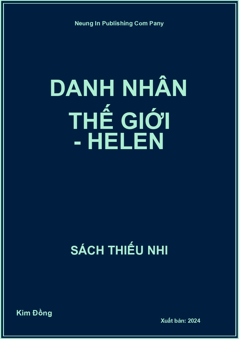 Danh nhân thế giới - Helen