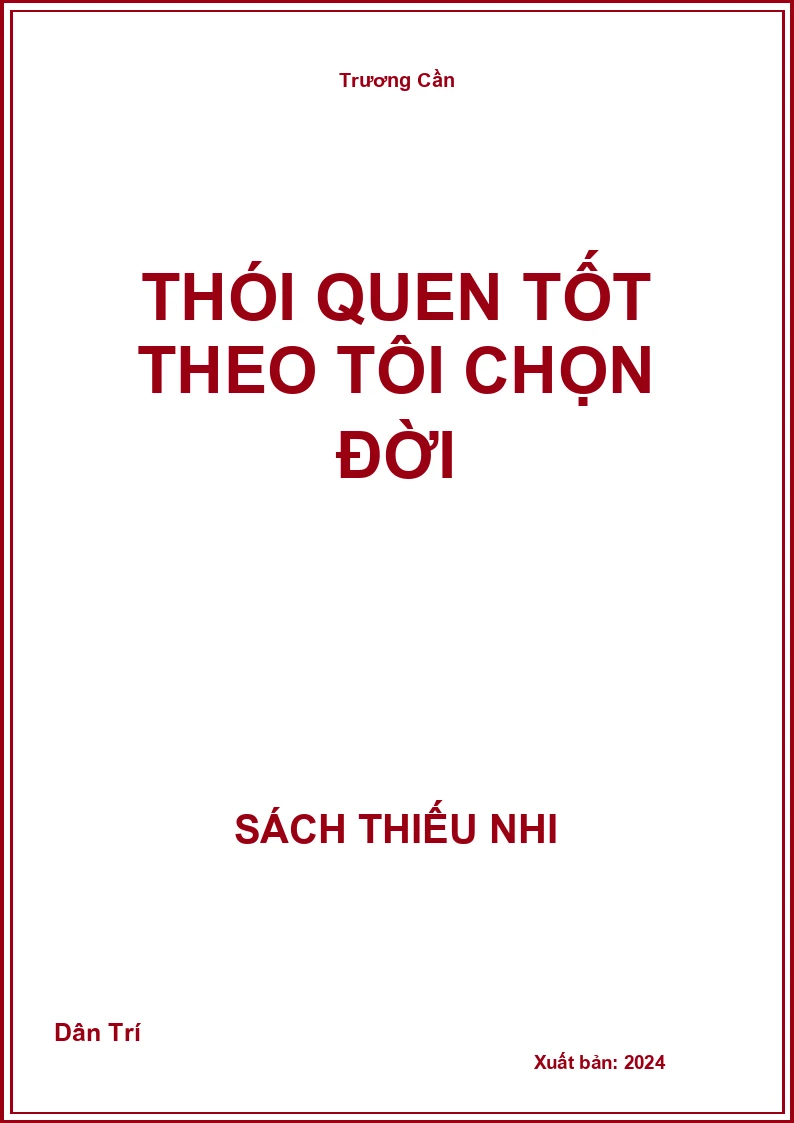 Thói quen tốt theo tôi chọn đời