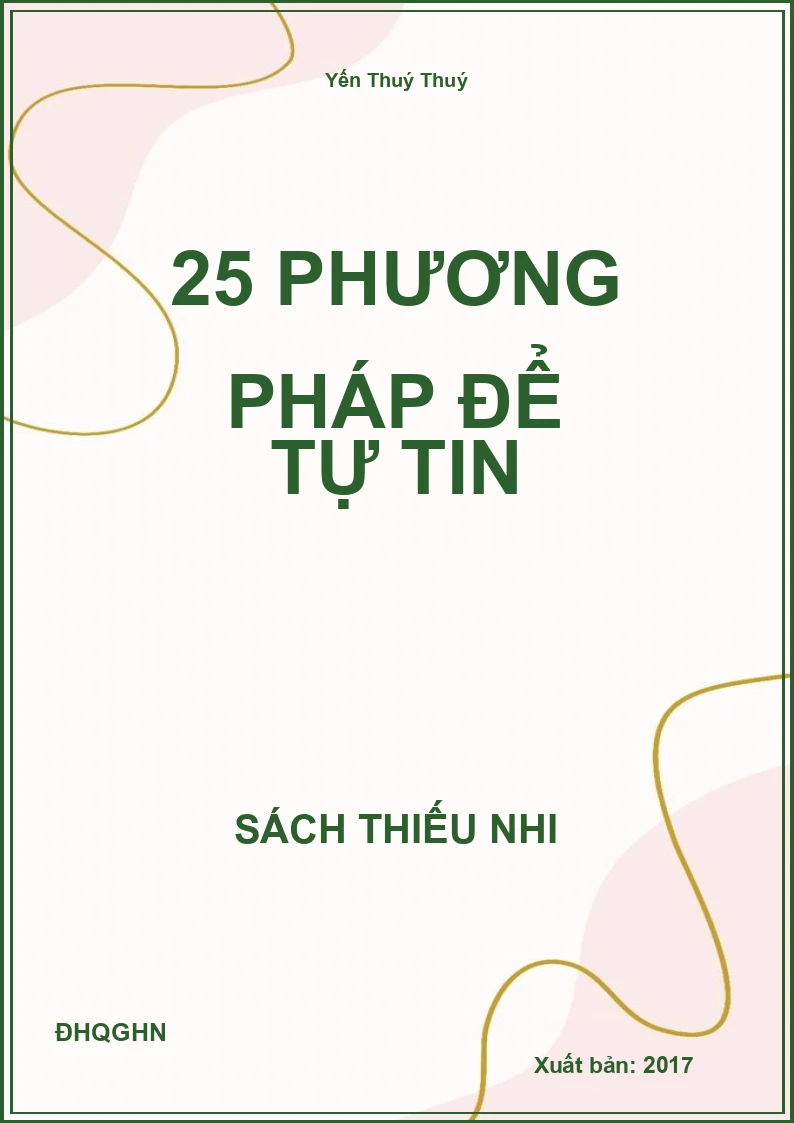 25 phương pháp để tự tin