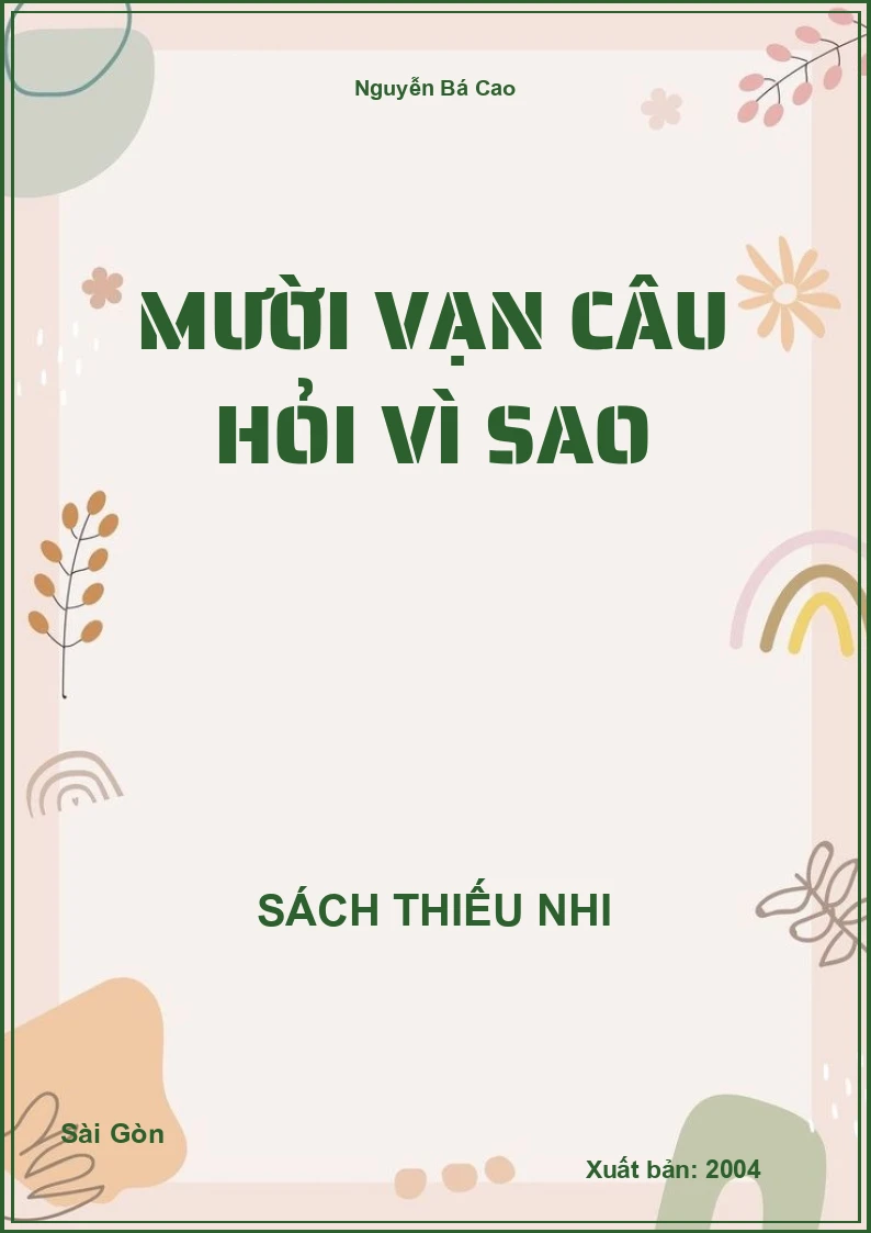 Mười vạn câu hỏi vì sao