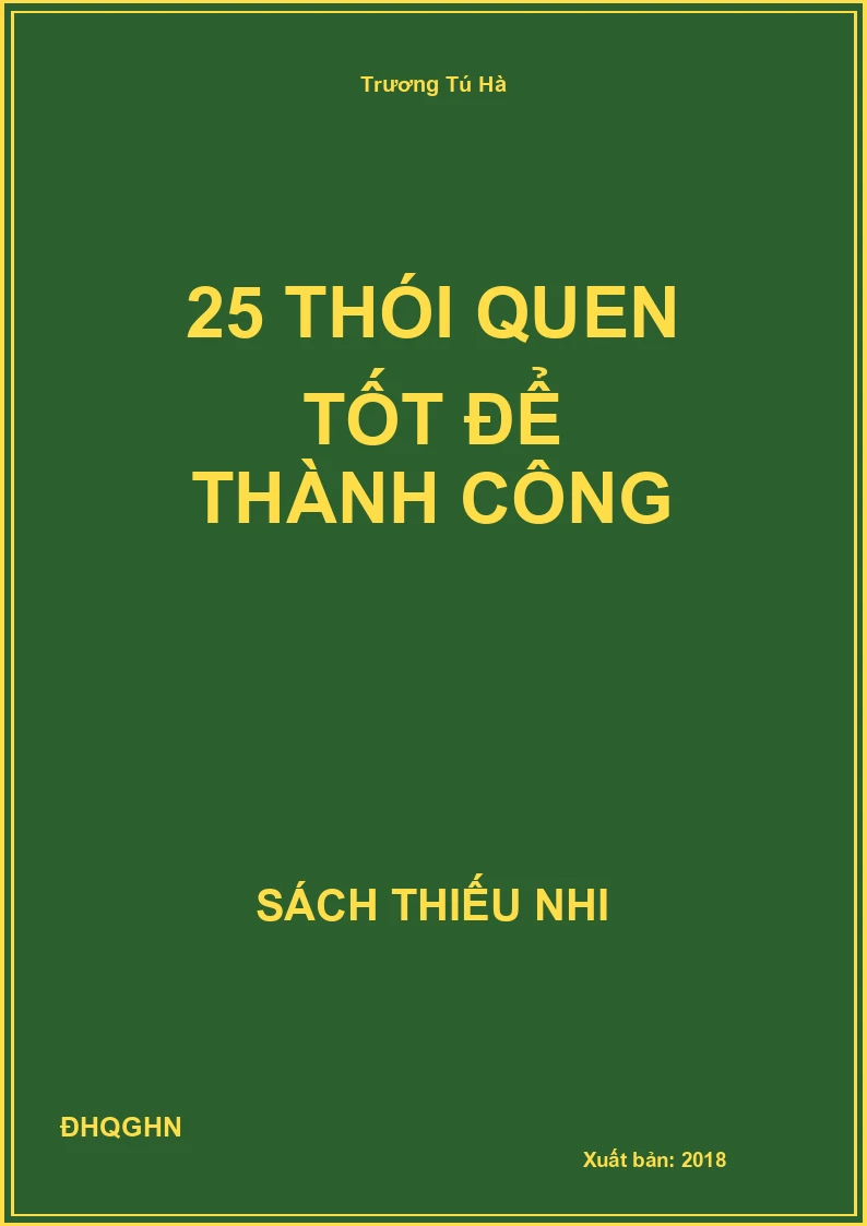 25 thói quen tốt để thành công