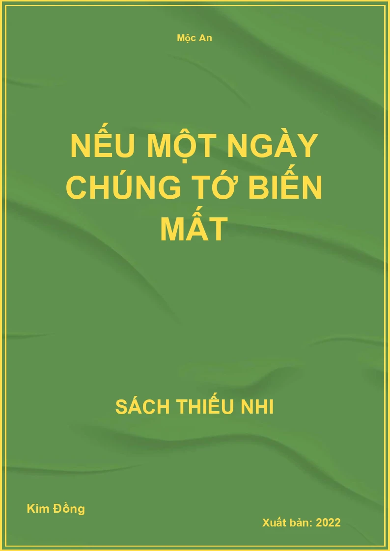 Nếu một ngày chúng tớ biến mất