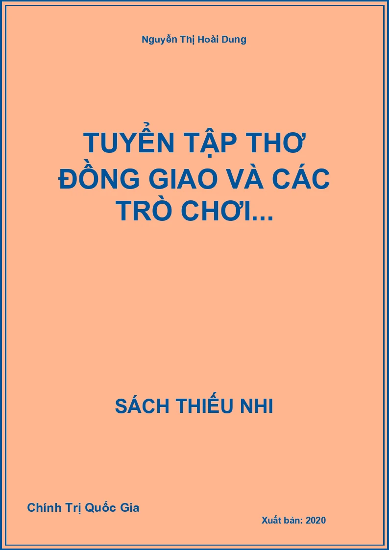 Tuyển tập thơ đồng giao và các trò chơi...