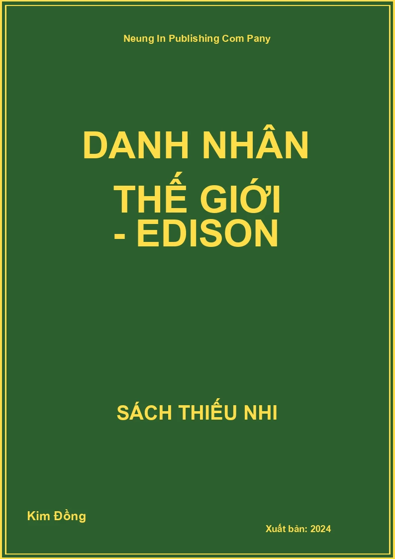 Danh nhân thế giới - Edison