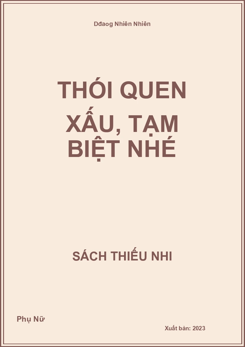 Thói quen xấu, tạm biệt nhé