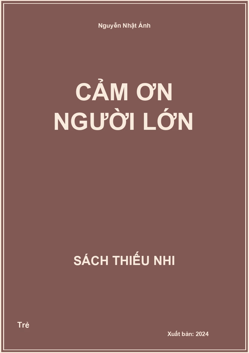 Cảm ơn người lớn