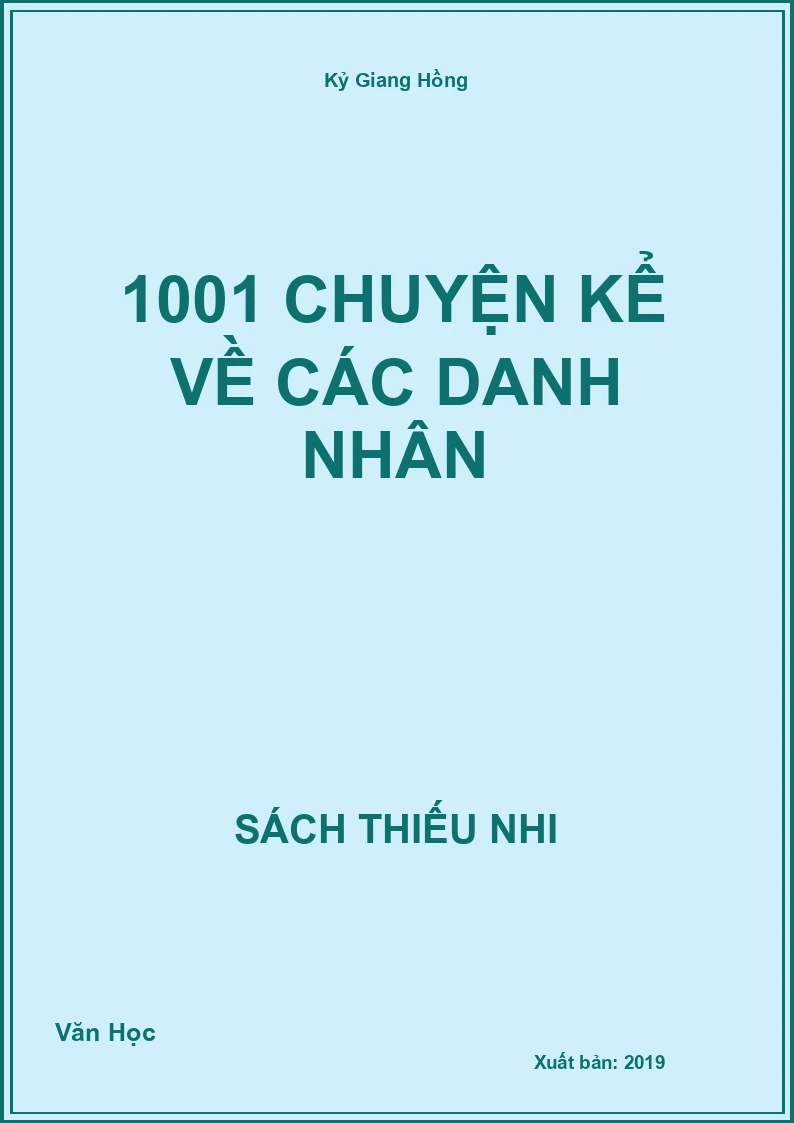 1001 chuyện kể về các danh nhân